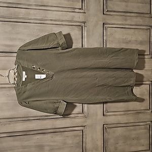 NWT - LOFT knit dress, olive green, Size L